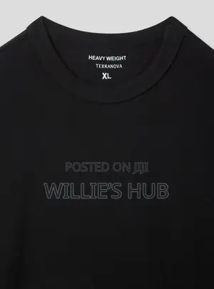 Heavy Plan White And Black T Shirt