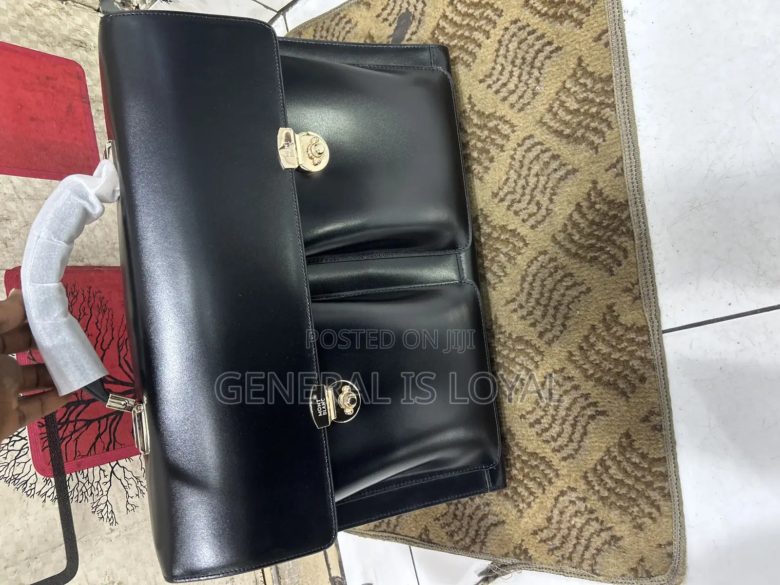 Montblanc Black Leather Briefcas