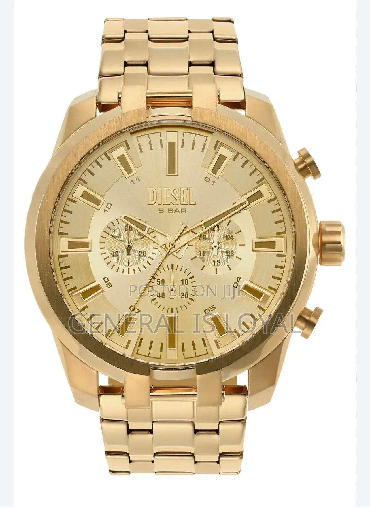 Diesel Split Chronograph 51mm Gold-tone Stainless Steel Watch