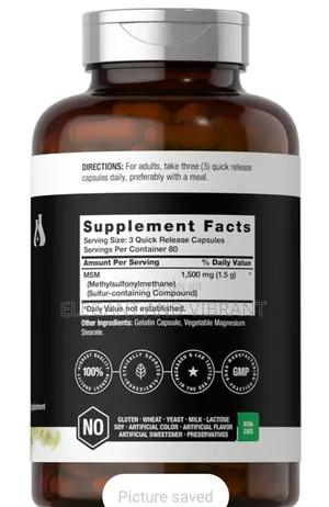 Msm 1500mg 240 Capsules For Joints And Body Ace Support