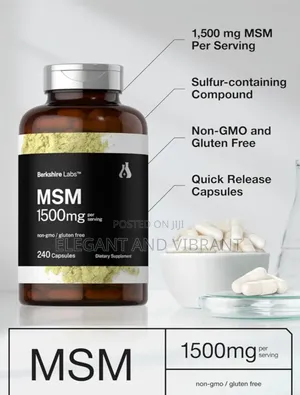 Msm 1500mg 240 Capsules For Joints And Body Ace Support
