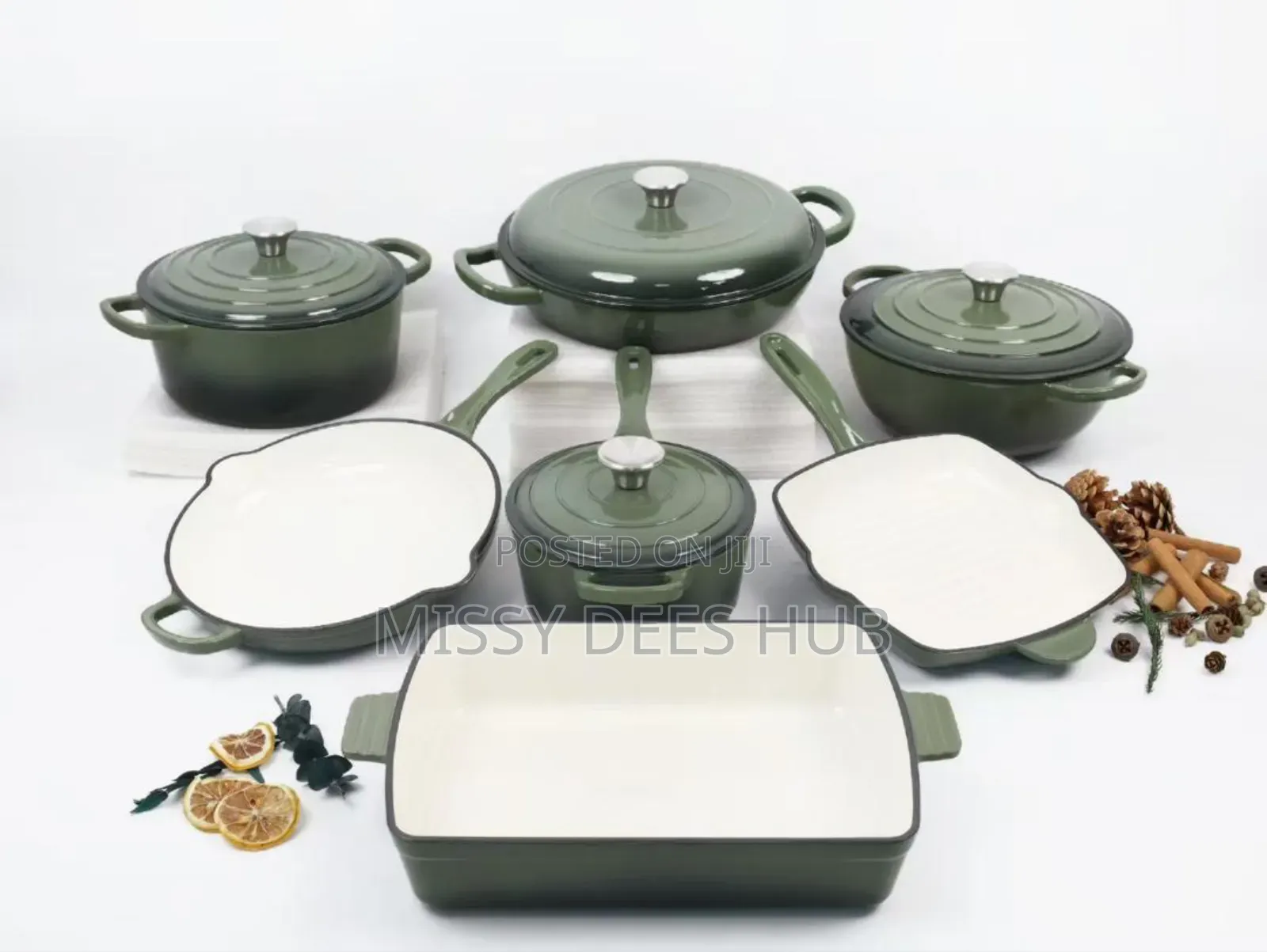 11pcs Cast Iron Pots From Healthy Living