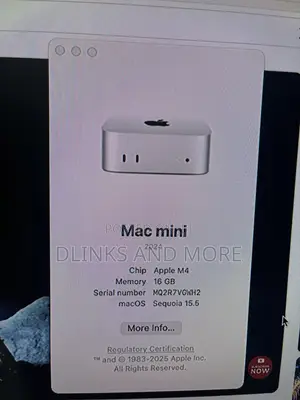 New Desktop Computer Apple Mac Mini M4 16GB Apple M4 SSD 256GB