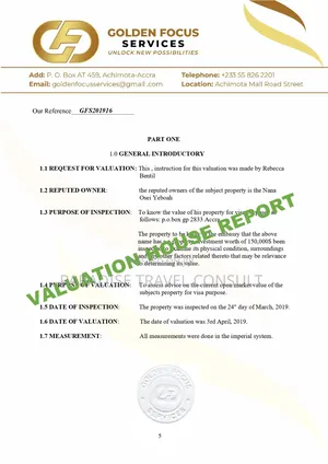House Valuation Travel Documents to Support Visa Application