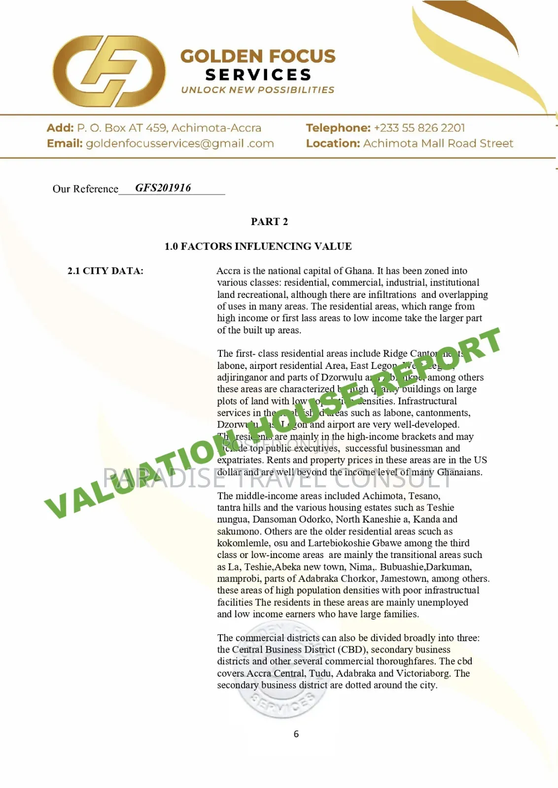 House Valuation Travel Documents to Support Visa Application