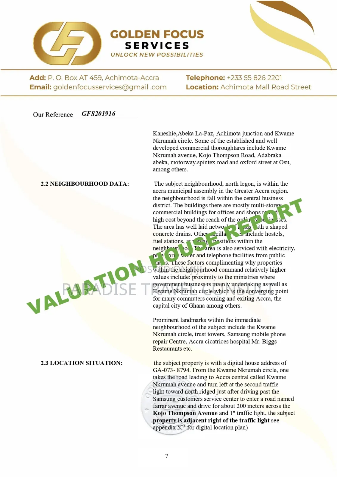 House Valuation Travel Documents to Support Visa Application