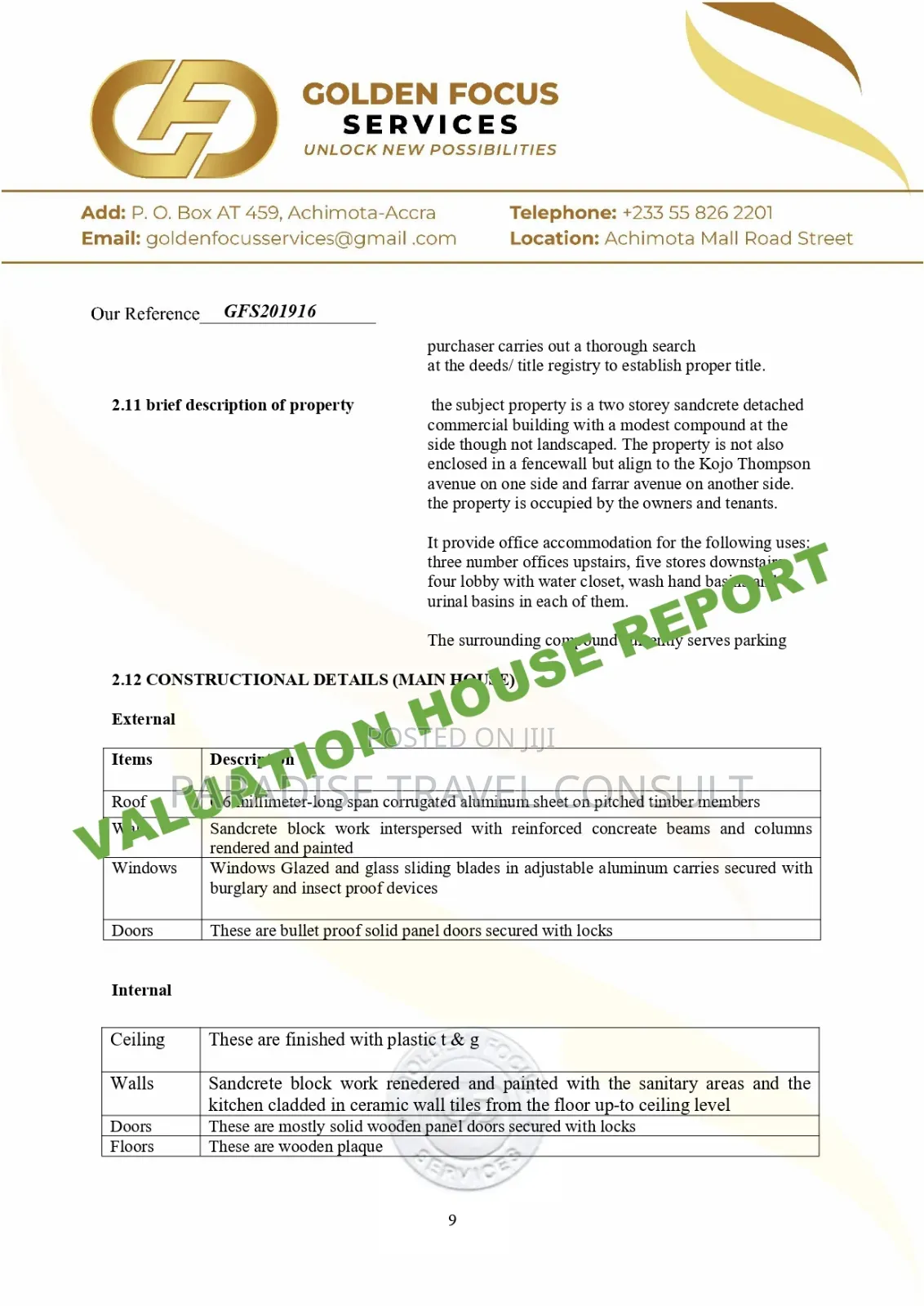 House Valuation Travel Documents to Support Visa Application