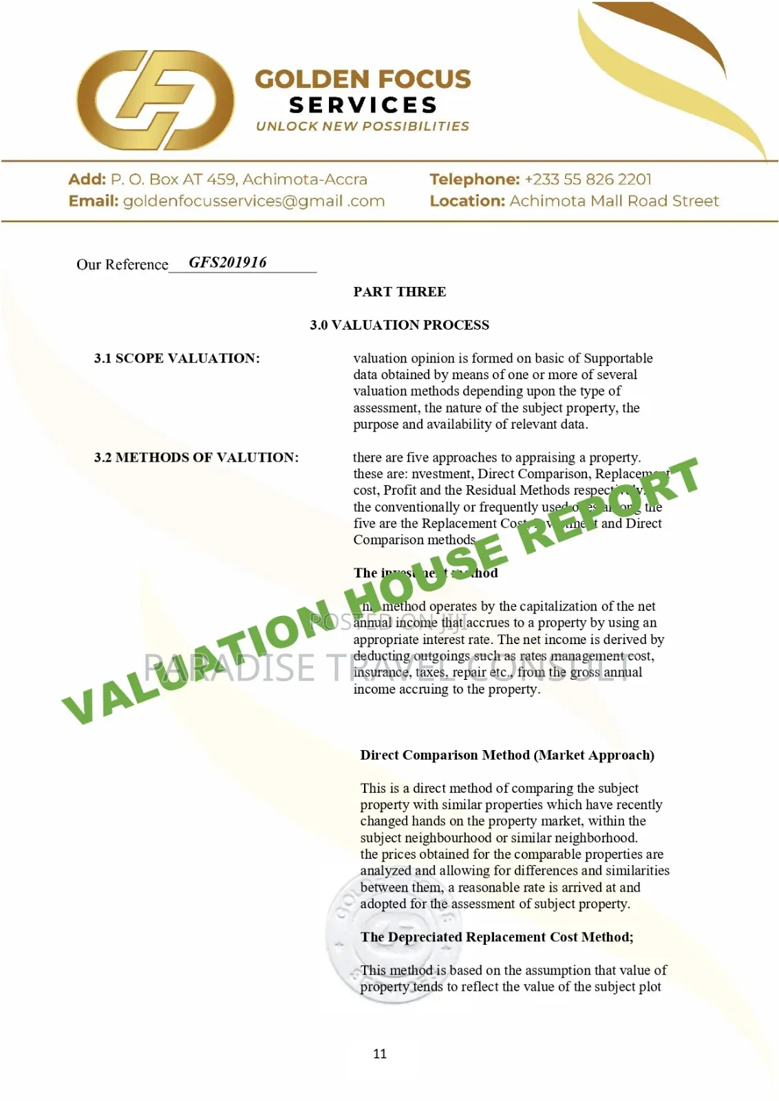 House Valuation Travel Documents to Support Visa Application