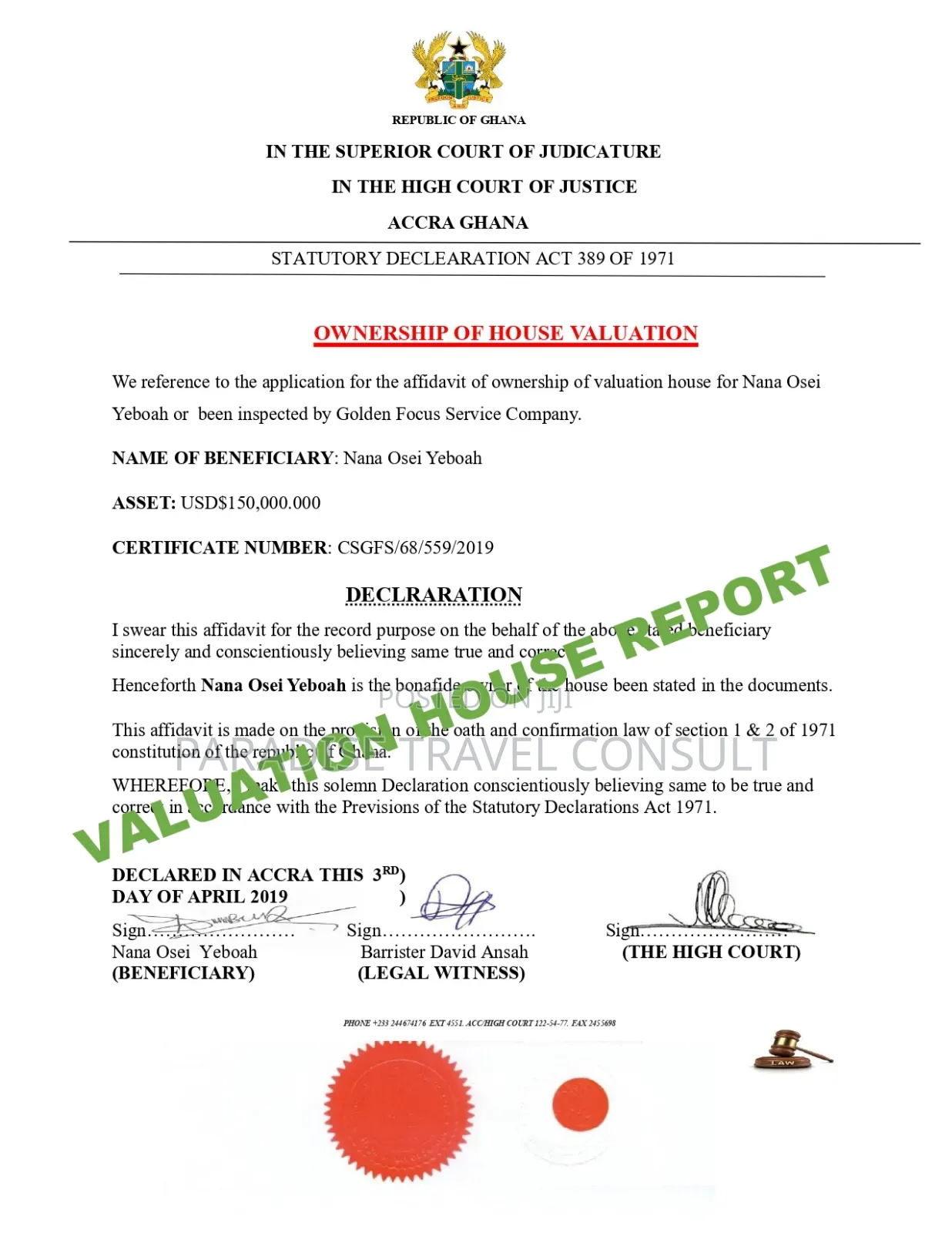 House Valuation Travel Documents to Support Visa Application