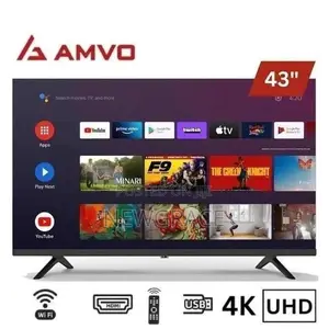 Amvo 43' Inch- Frameless Android Smart FHD Led Tv - Hdmi - Black