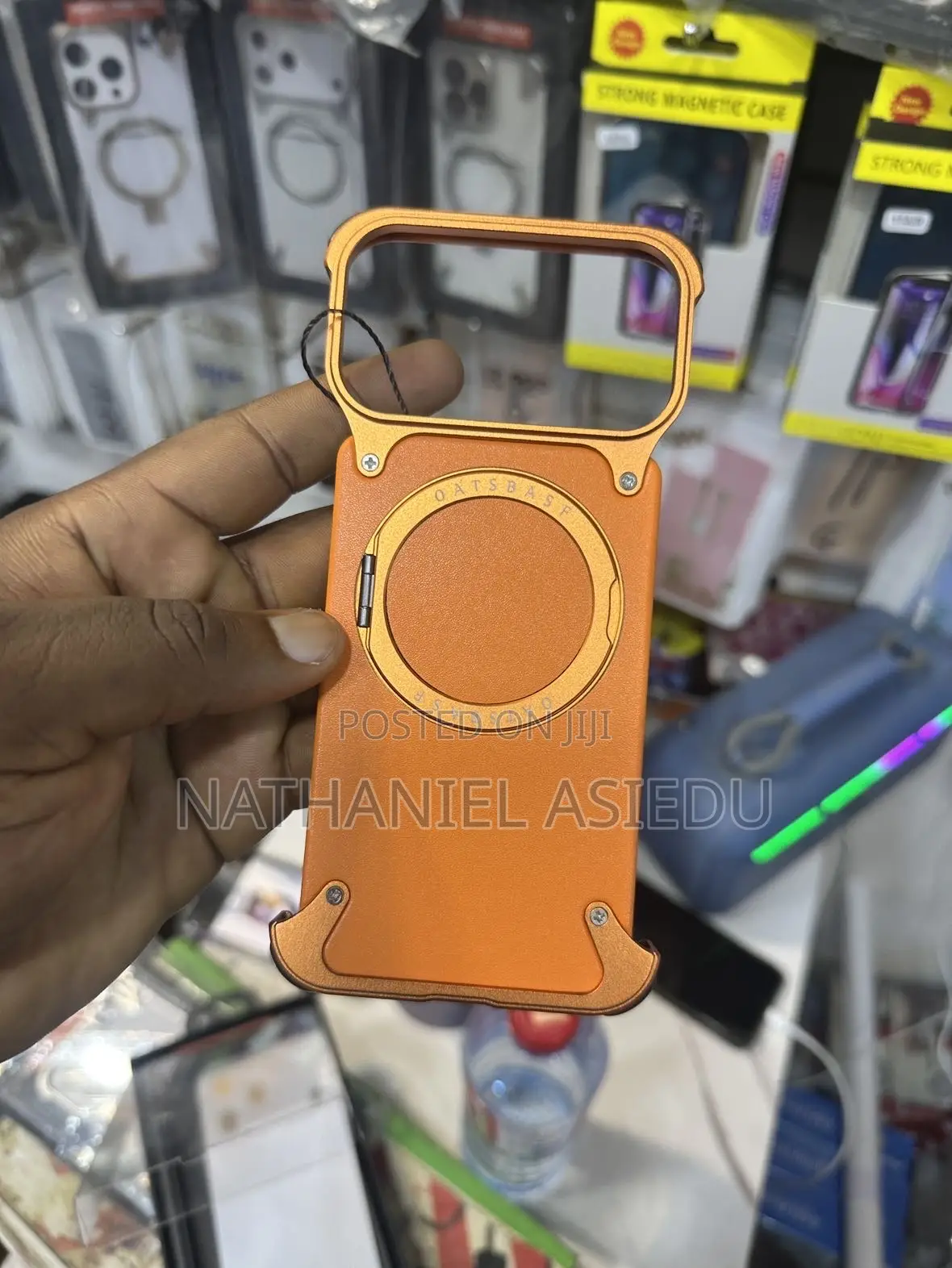 iPhone 17 Pro and Pro Max Frosted Frameless Metal Kickstand Case