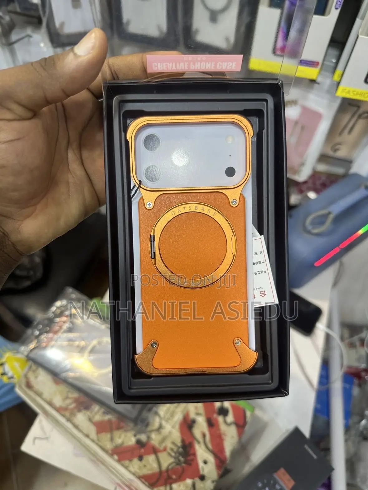 iPhone 17 Pro and Pro Max Frosted Frameless Metal Kickstand Case