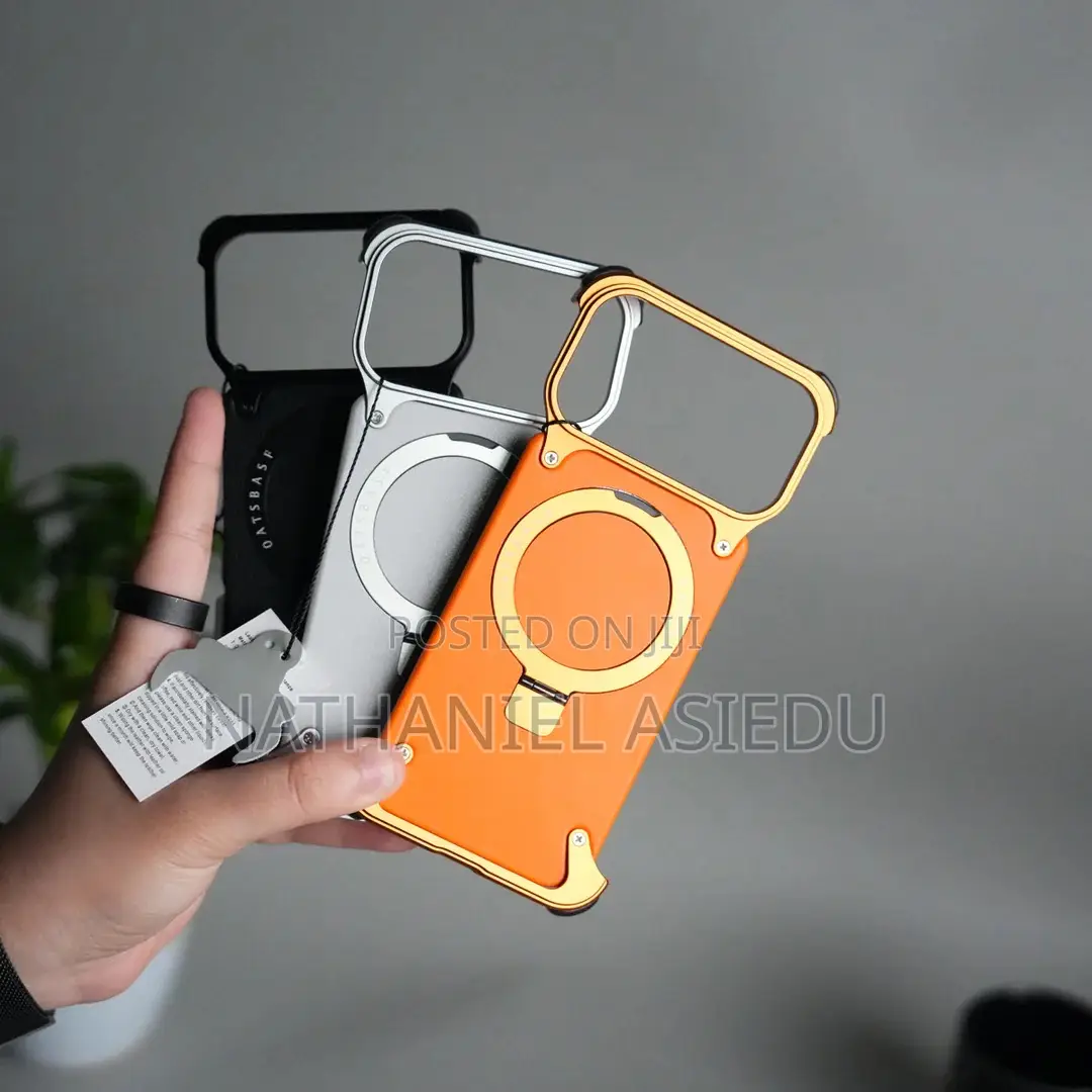 iPhone 17 Pro and Pro Max Frosted Frameless Metal Kickstand Case
