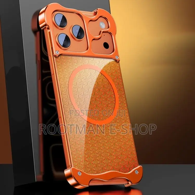 iPhone 17 Pro Max Aluminum Alloy Borderless Magsafe Gild Armor Pattern