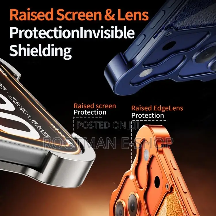 iPhone 17 Pro Max Aluminum Alloy Borderless Magsafe Gild Armor Pattern