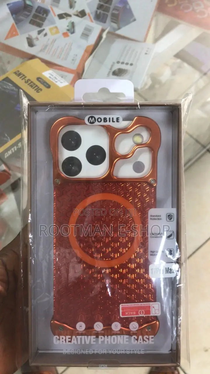 iPhone 17 Pro Max Aluminum Alloy Borderless Magsafe Gild Armor Pattern