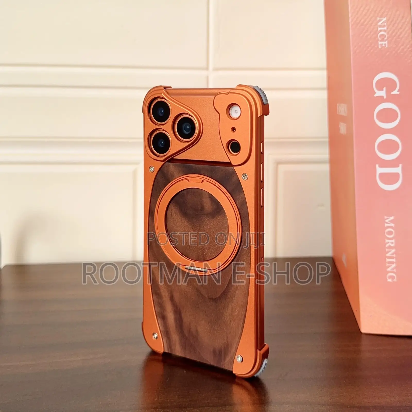 Natural Wood Bumper, Frameless Case for iPhone 17 Pro Max