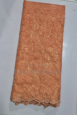 Orange Lace With Shimmering Sequin
