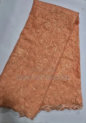 Orange Lace With Shimmering Sequin