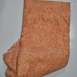 Orange Lace With Shimmering Sequin