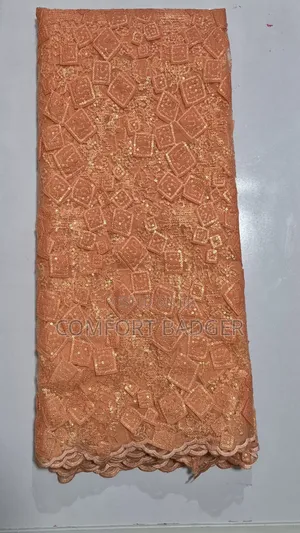 Orange Lace With Shimmering Sequin