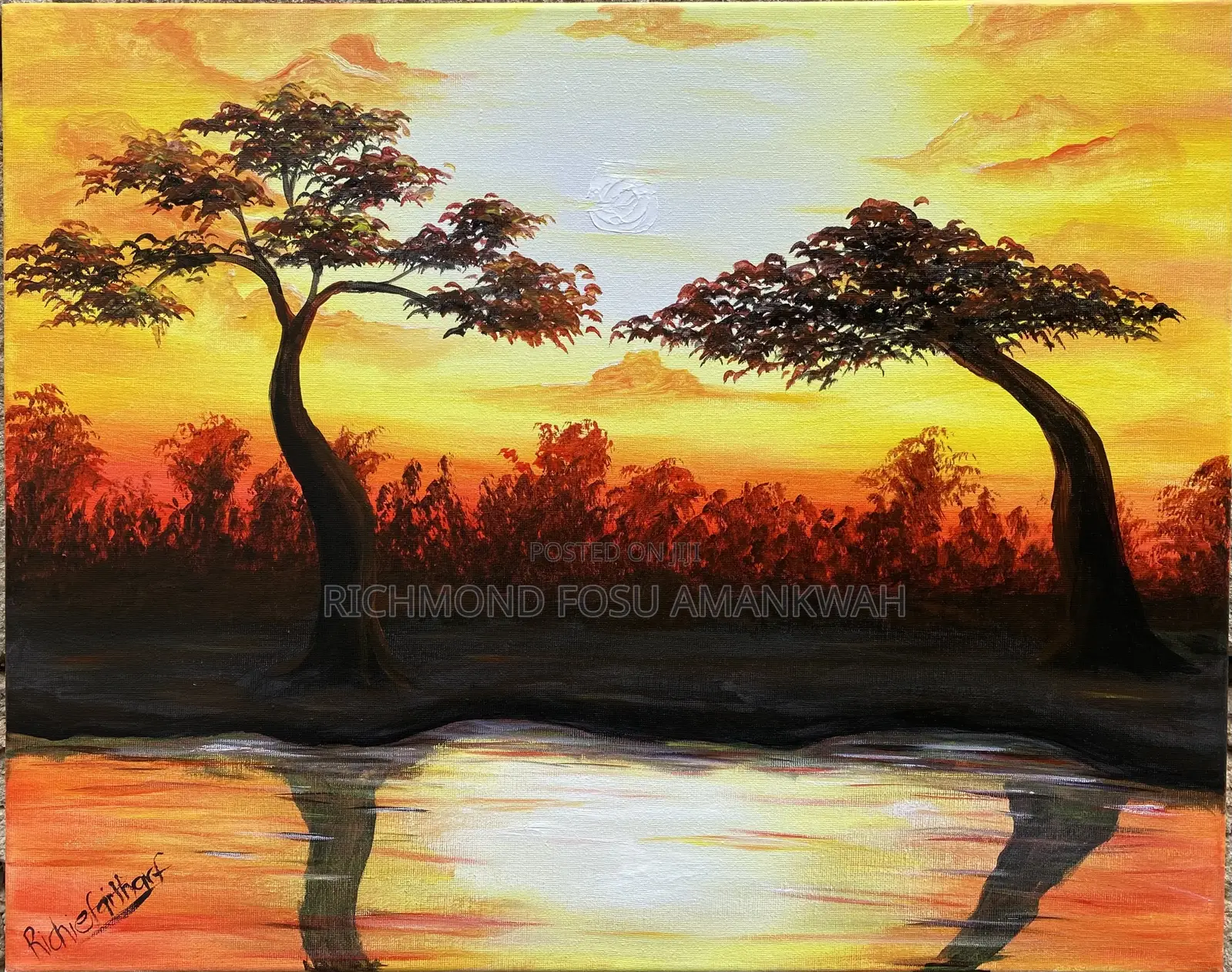 Sunset Acrylic Painting