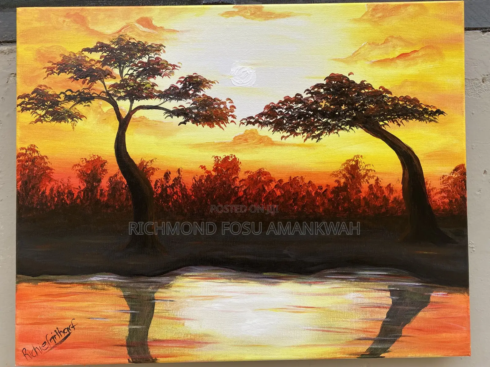 Sunset Acrylic Painting