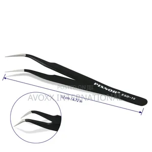Pixnor Precision Tweezer Set - 7pcs Anti-static Tweezers Set S.Stel