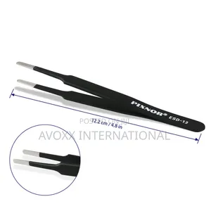 Pixnor Precision Tweezer Set - 7pcs Anti-static Tweezers Set S.Stel