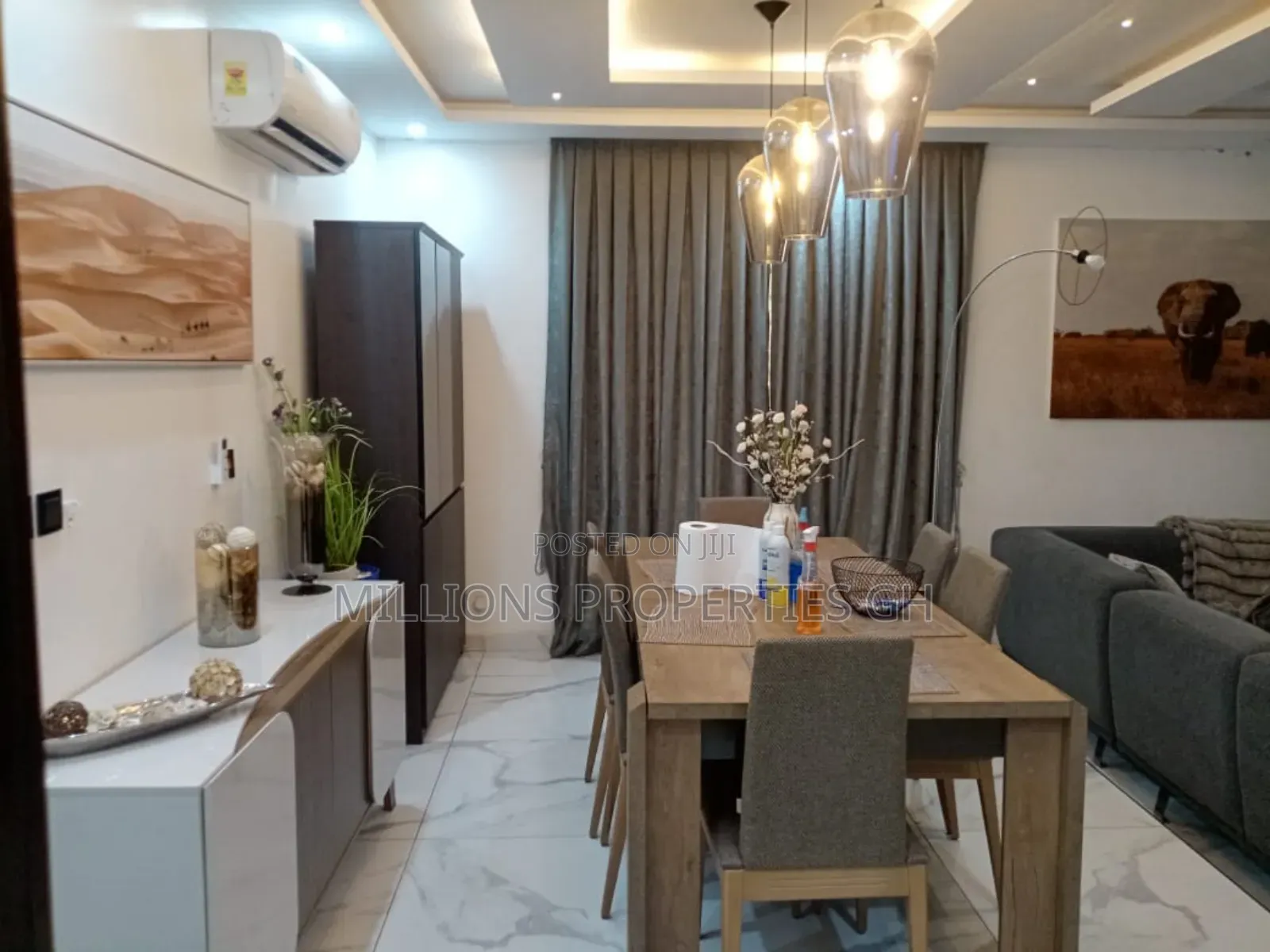 Furnished 3bdrm House in Millions Properties, Kumasi Metropolitan