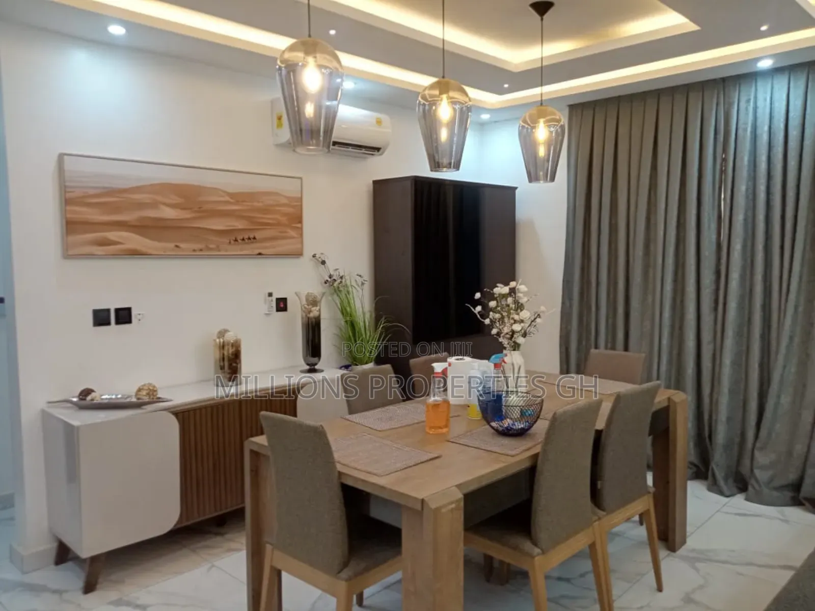 Furnished 3bdrm House in Millions Properties, Kumasi Metropolitan