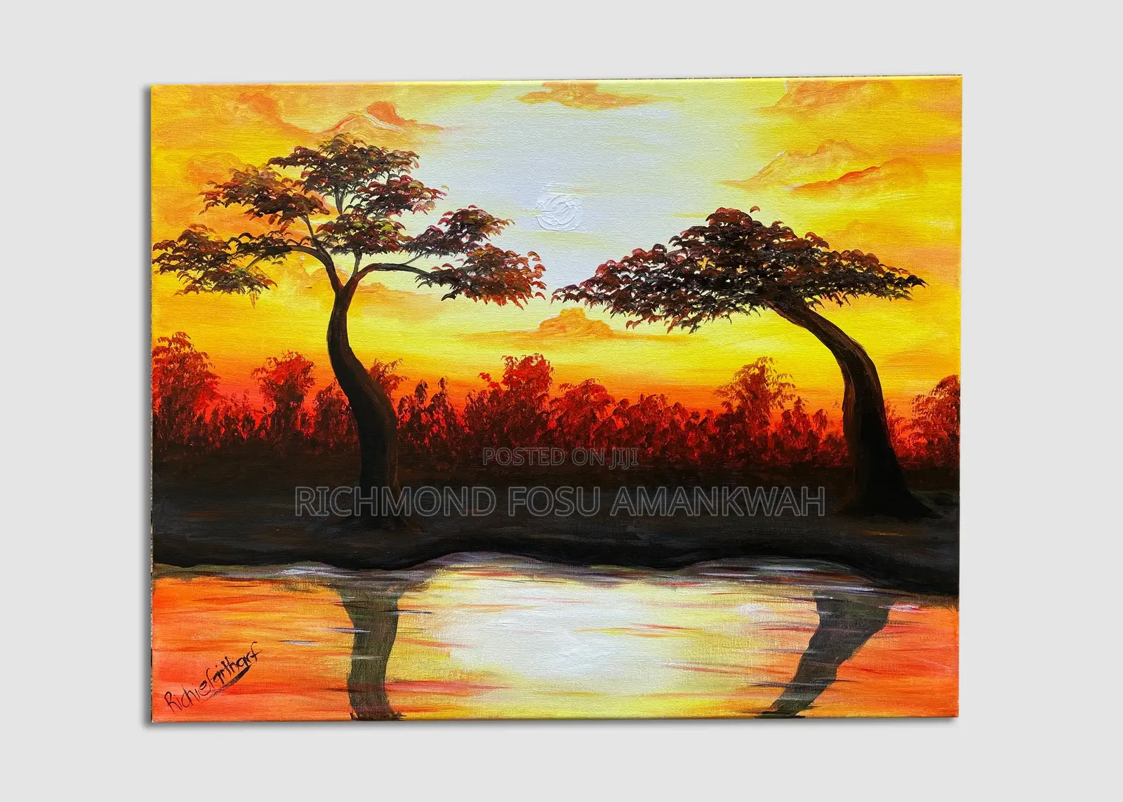 Sunset Acrylic Painting