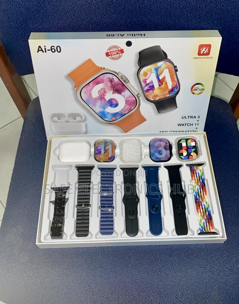 Ai-60 Suit With 2 Smart Watch+1 Airpod+7 Straps