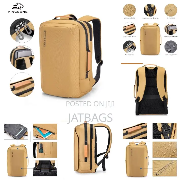 Top-Notch Khaki Waterproof Laptop Backpack (Free Delivery)
