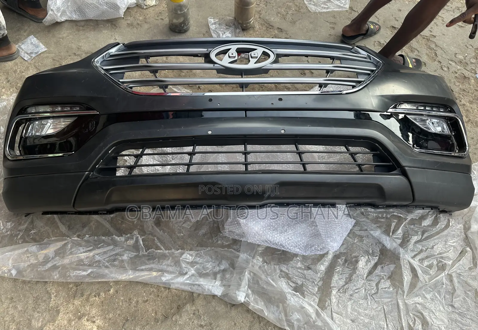 Santafe 2017 2018 Front Bumper Complete With Led Foglight