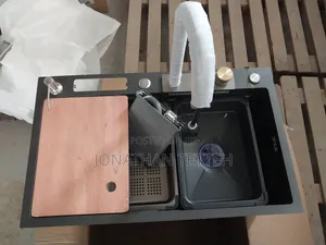 Black Waterfall Sink Complete