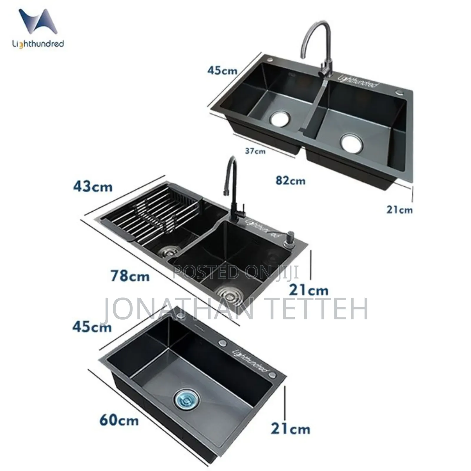 Black Waterfall Sink Complete