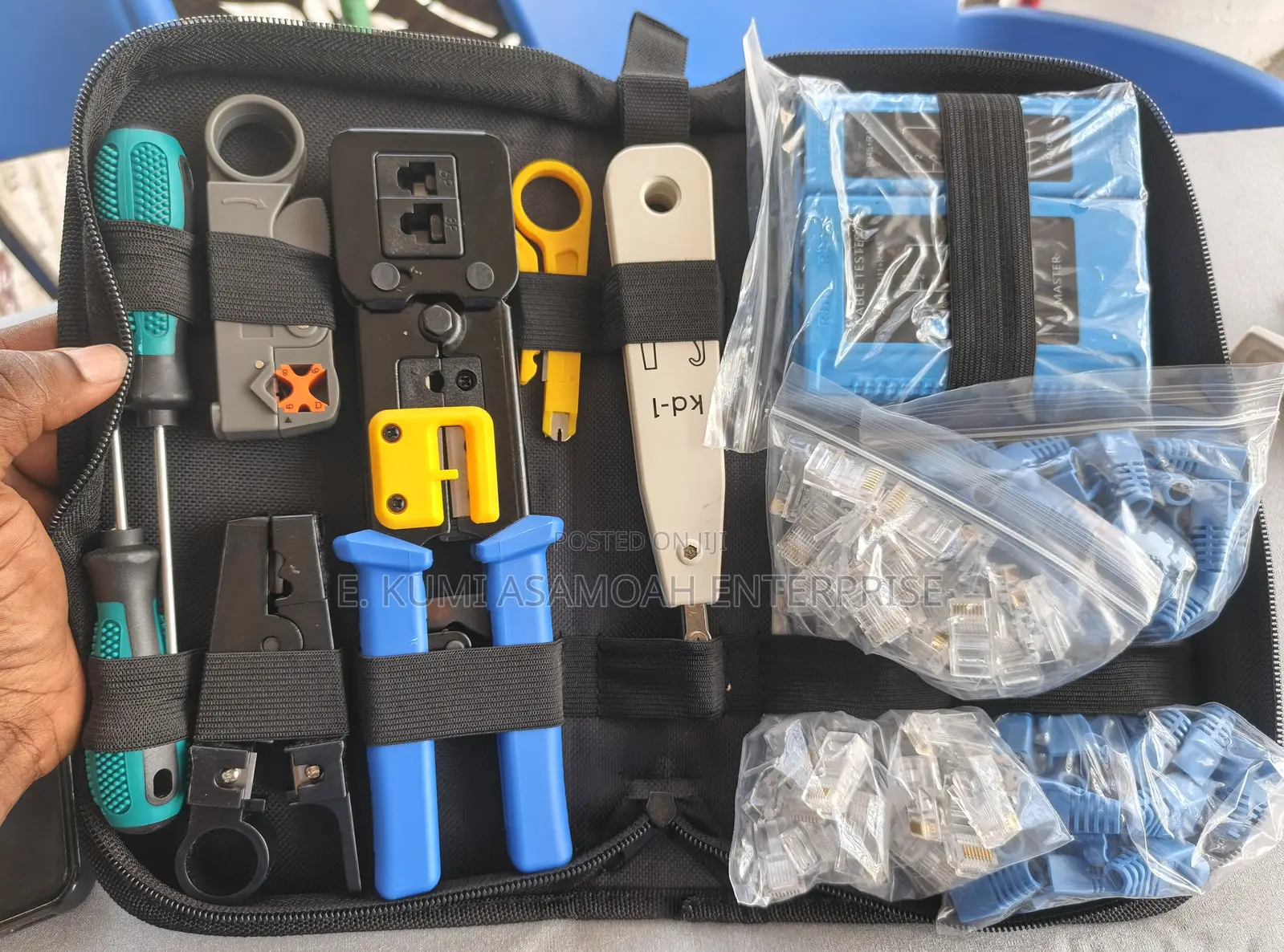 Networking Toolkit With Pass Through Crimping Tool