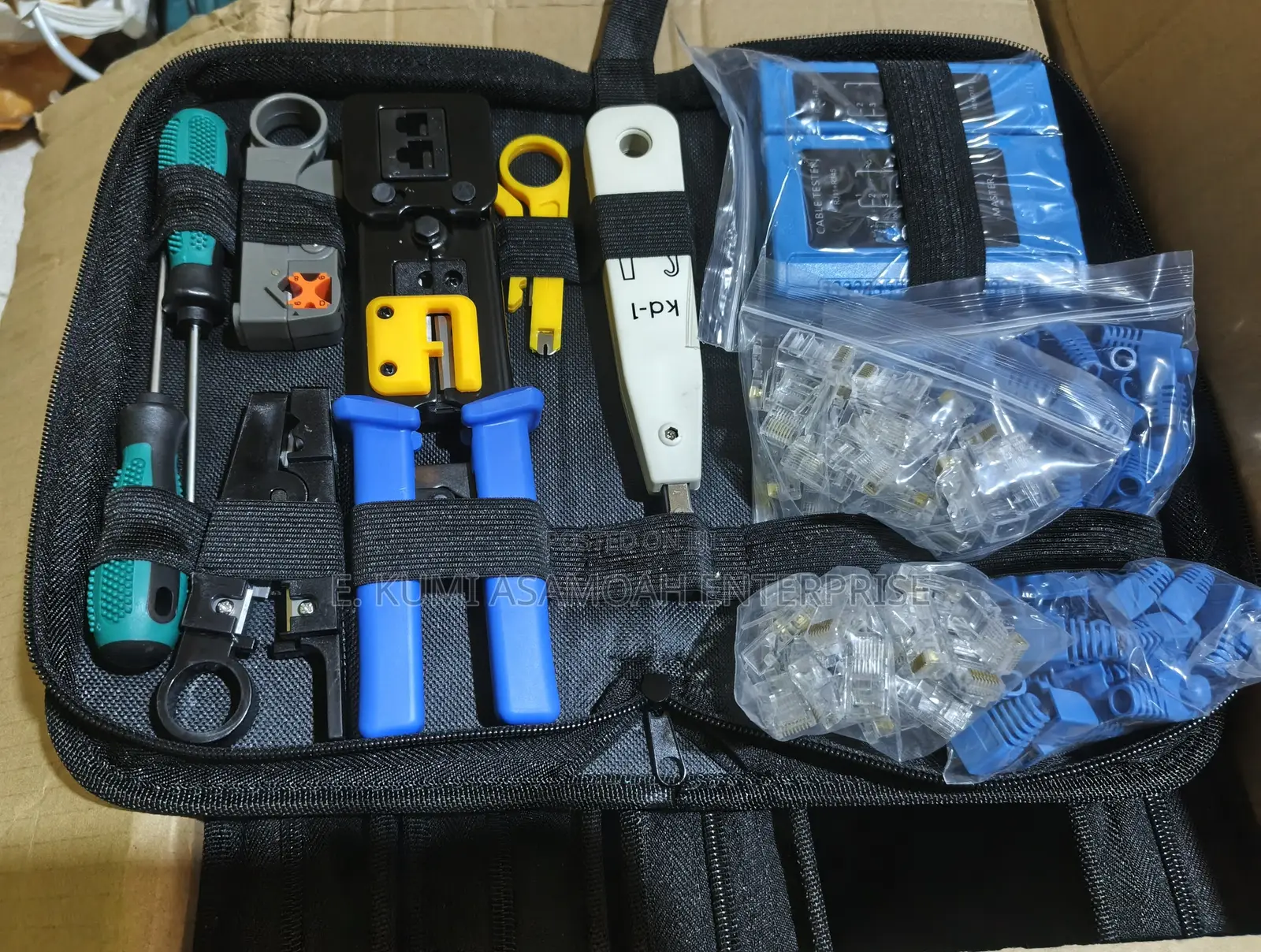 Networking Toolkit With Pass Through Crimping Tool