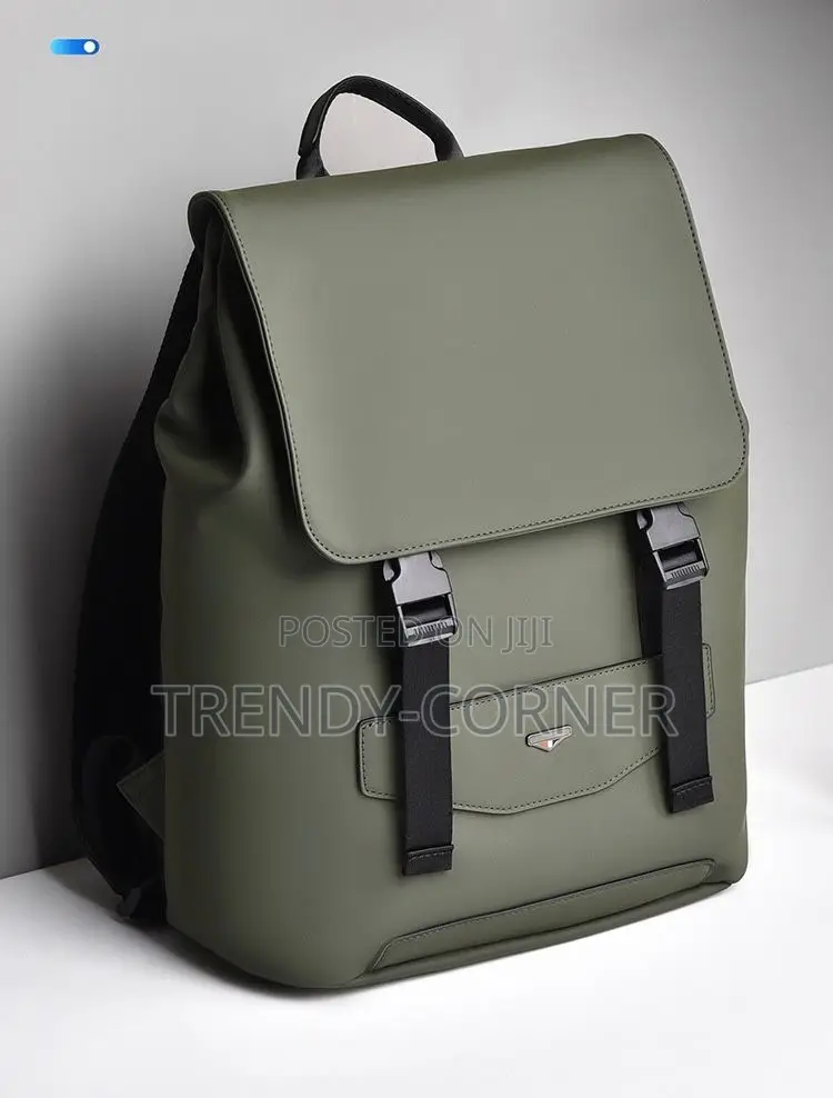 Leather-Trimmed Canvas Backpacks
