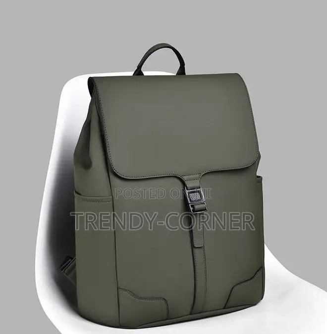 Leather-Trimmed Canvas Backpacks