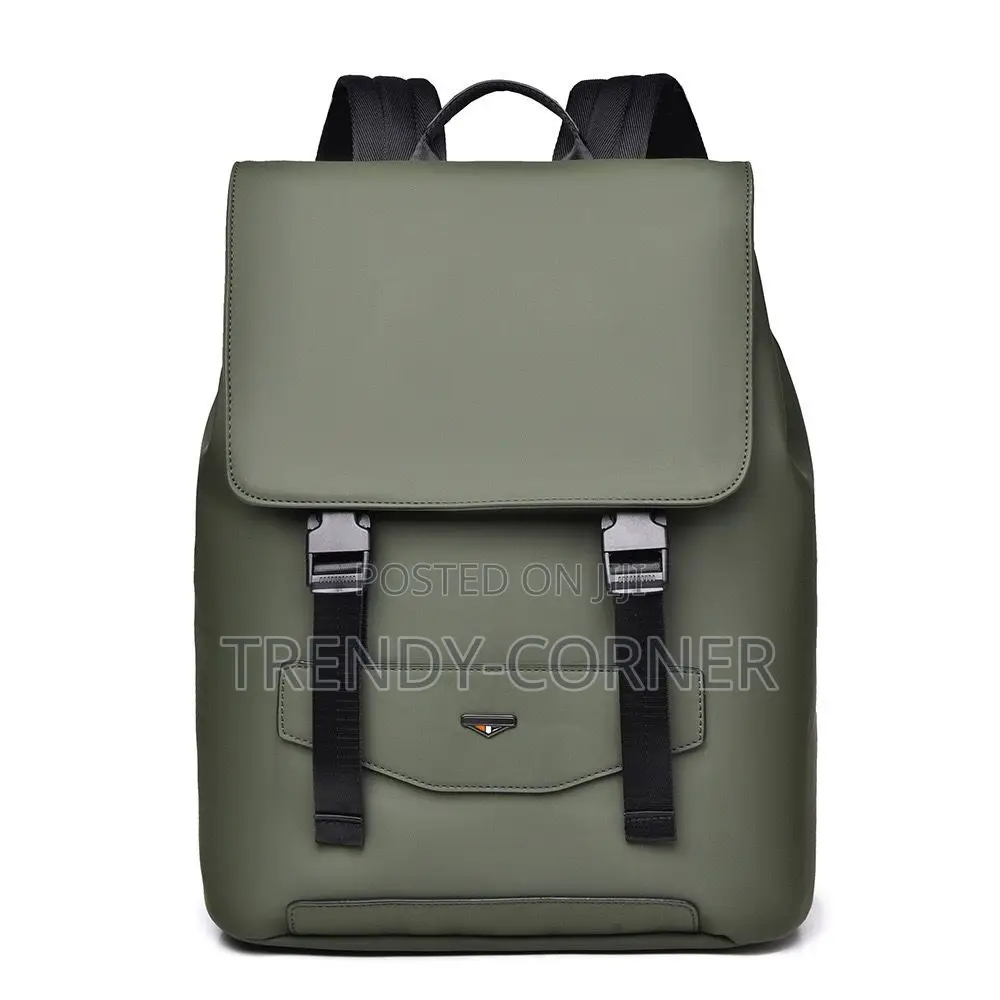 Leather-Trimmed Canvas Backpacks