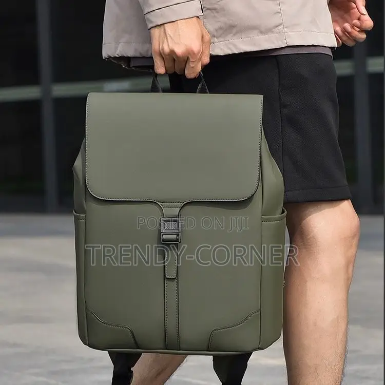 Leather-Trimmed Canvas Backpacks