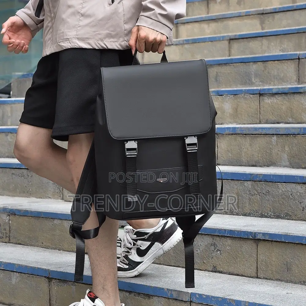 Leather-Trimmed Canvas Backpacks