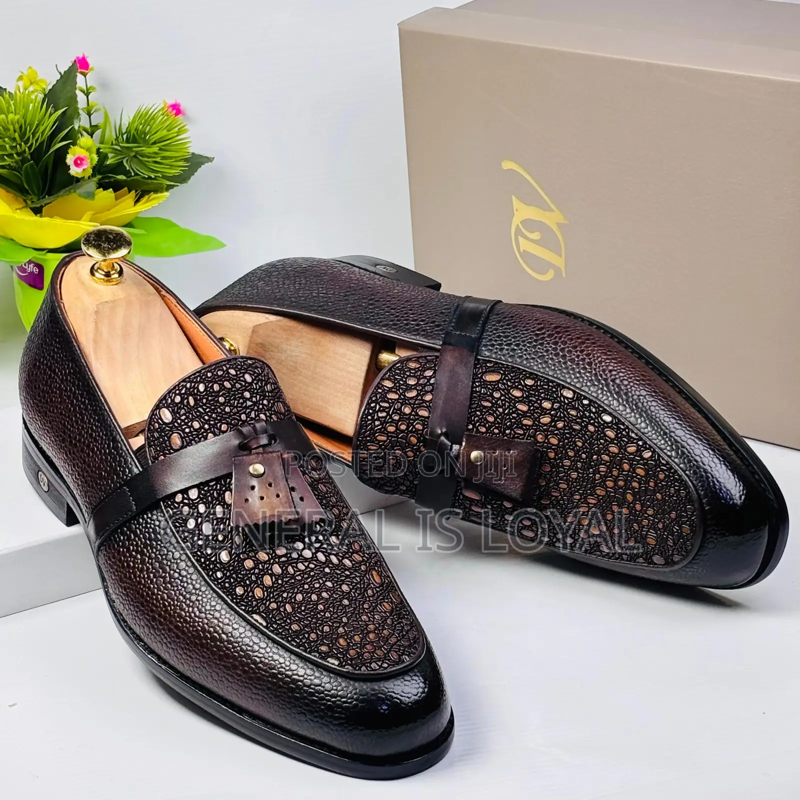 Dino Verratti Men's Coffee Leather Tassel Loafers