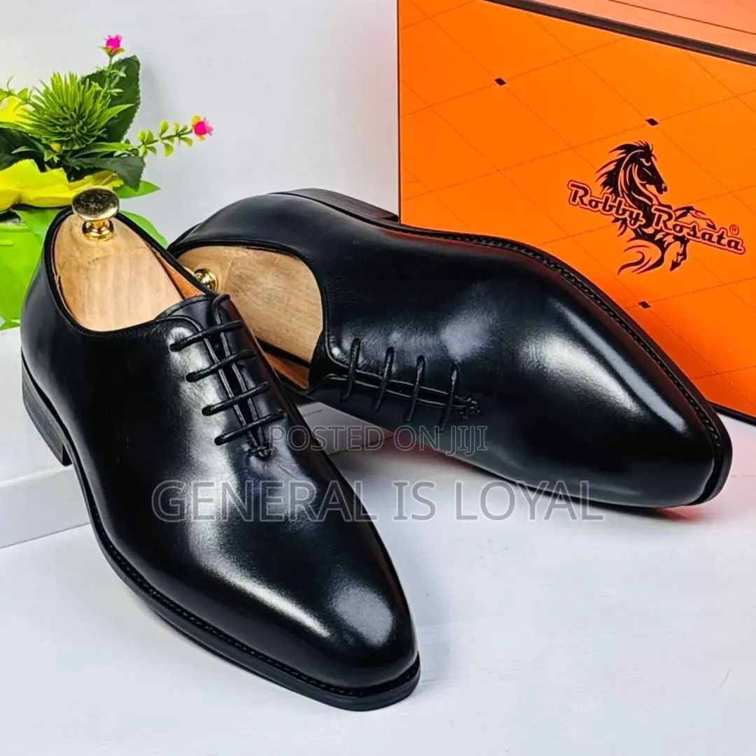 Robby Rosata Black Lace Up Dress Shoe