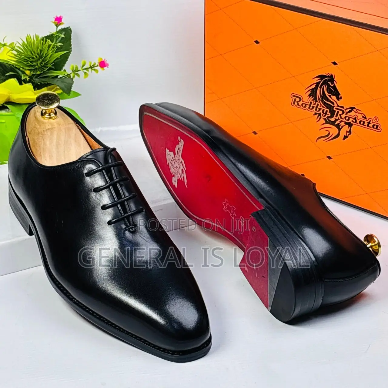 Robby Rosata Black Lace Up Dress Shoe