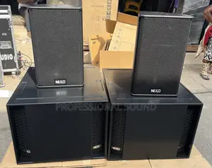 Two 12” Nexo Speakers and Two 18” Nexo Subwoofers.
