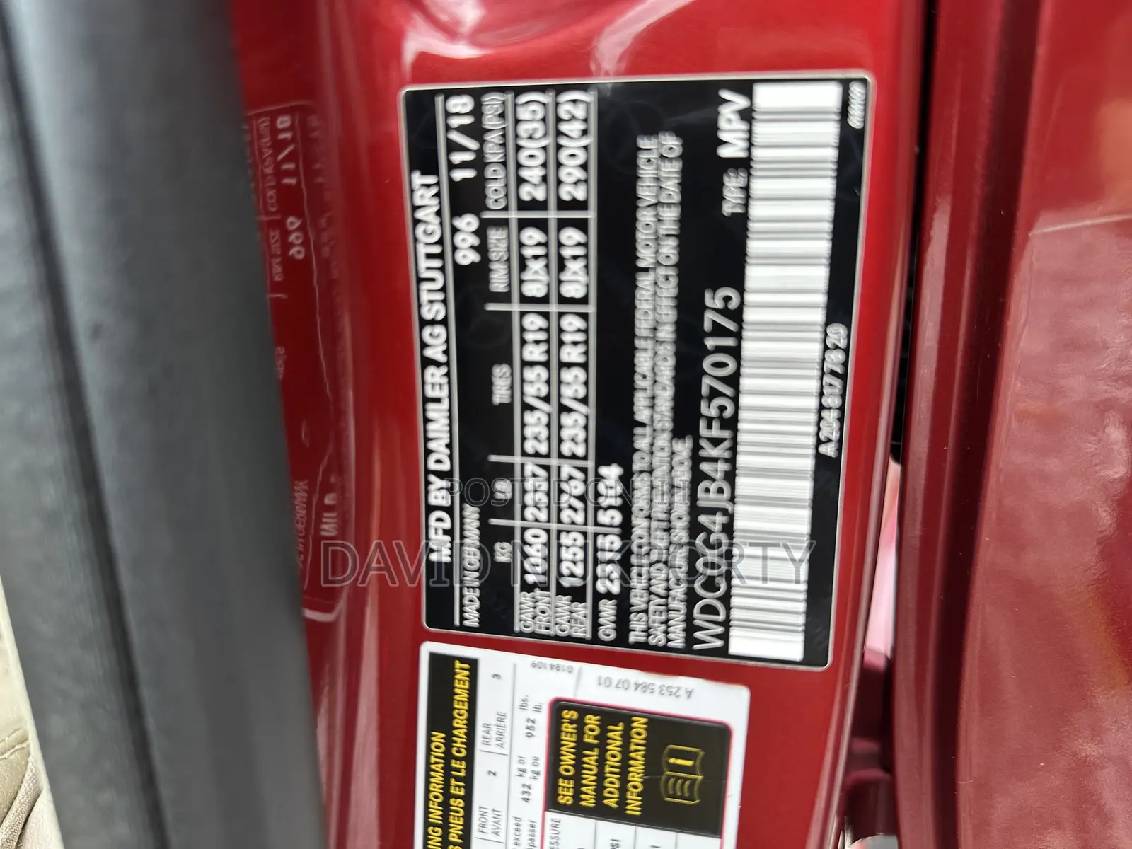 Mercedes-Benz GLC-Class 2019 Red