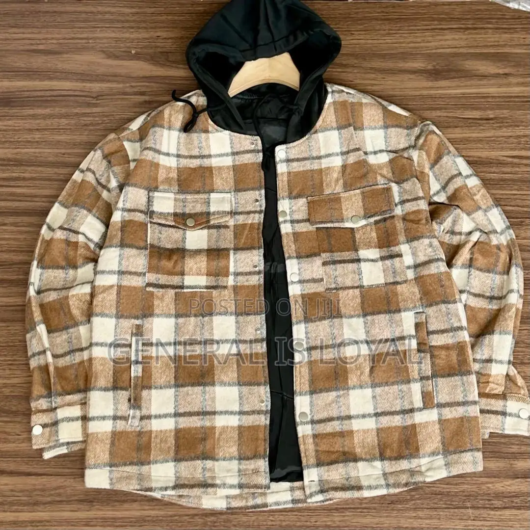 Sherpa-lined Plaid Shirt Jacket